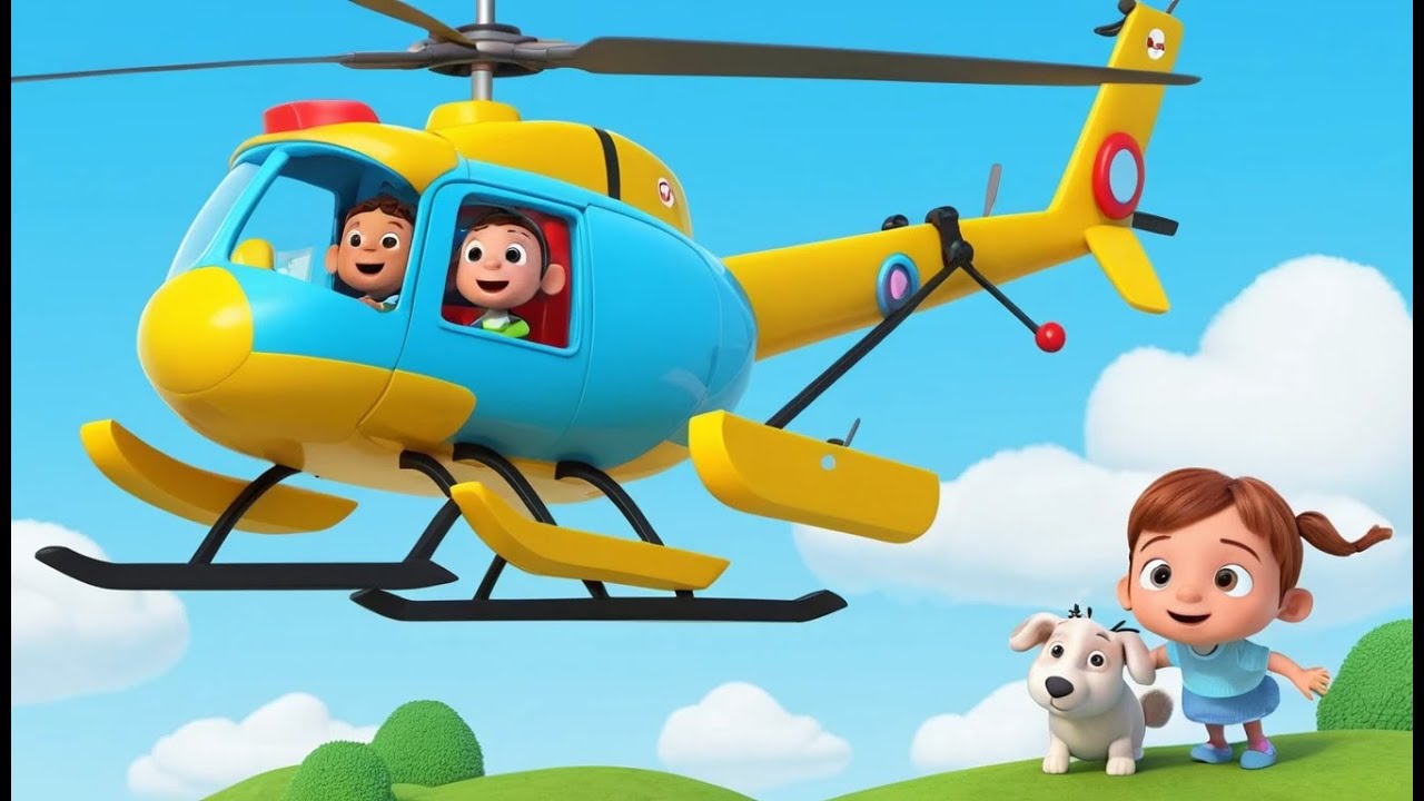 Little Helicopter’s Sky Peek A Boo 🚁☁️ | 3D Animated Nursery Rhyme for Kids