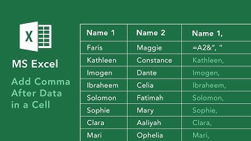 How to Add a Comma After Data in Excel