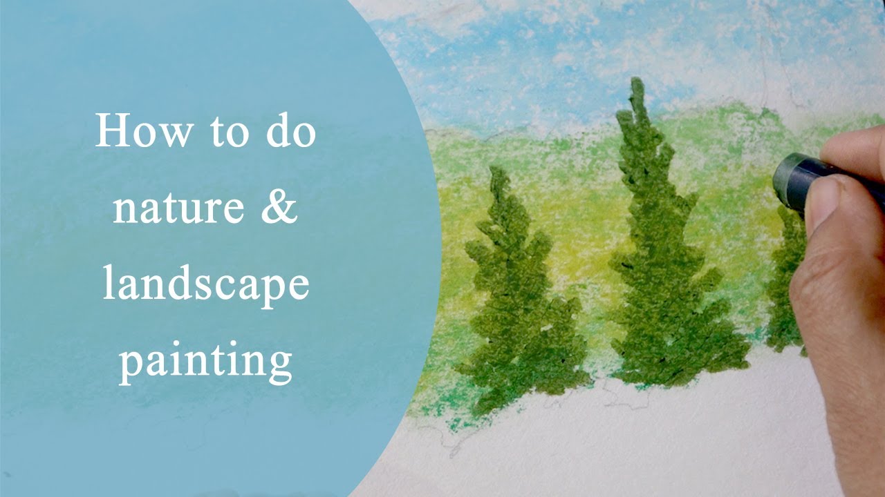 EASY! Oil-Pastel Mountain Step-by-step Tutorial 