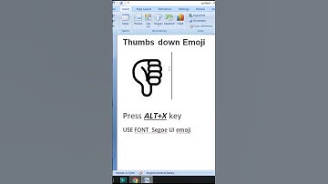 Thumbs Down Emoji in Ms Word # #computerthecourse #ms #msword #ms #word #shortcutkeys #coding