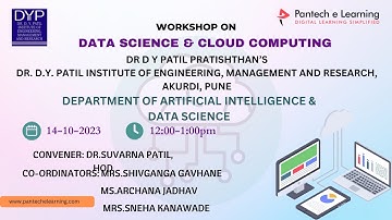 Workshop on Data Science & Cloud computing || Dr.D Y Patil Institute || Pantech eLearning