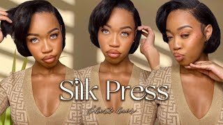 How I Achieve A Silk Press on Short Hair | Natural ‍♀✨