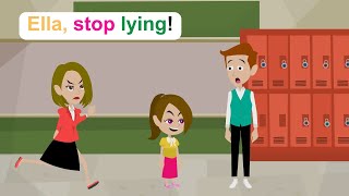 Don't tell lies, Ella - Funny English Animated Story - Ella English