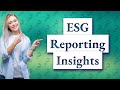 How is esg reporting done