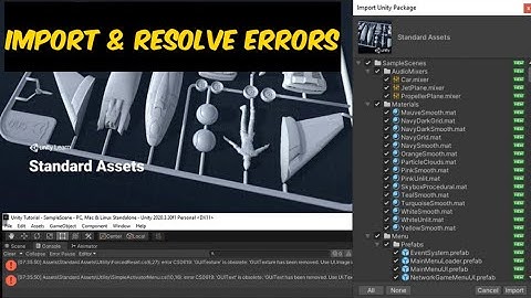 How To Import Standard Assets In Unity | Resolve Standard Assets Errors | Download Standard Assets