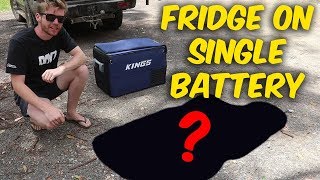 running a fridge without a dual battery setup - 12v fridge on 1 battery