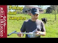 Taking Soil Samples, Hay Field Problems, and Marking Our Property Line