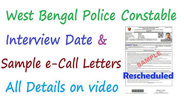 West Bengal Police Constable Rescheduled e-Call Letters 2020 All Details