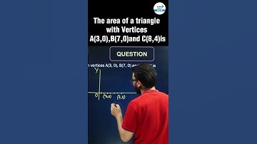 The Are of Triangle with Vertices A(3, 0), B(7, 0) and C(8, 4) is ?? | #shorts #distanceformula