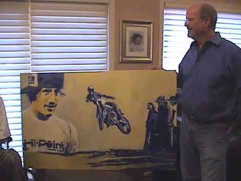 Danny Magoo Chandler receives painting by Kelly Te...