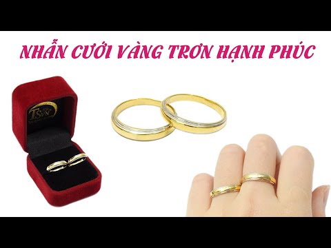 Video Nhẫn cưới vàng trơn hạnh phúc, Nhẫn cưới trơn, Wedding... - youtube