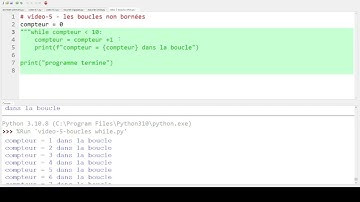 SNT - Python - Vidéo 5 - Les boucles non bornées