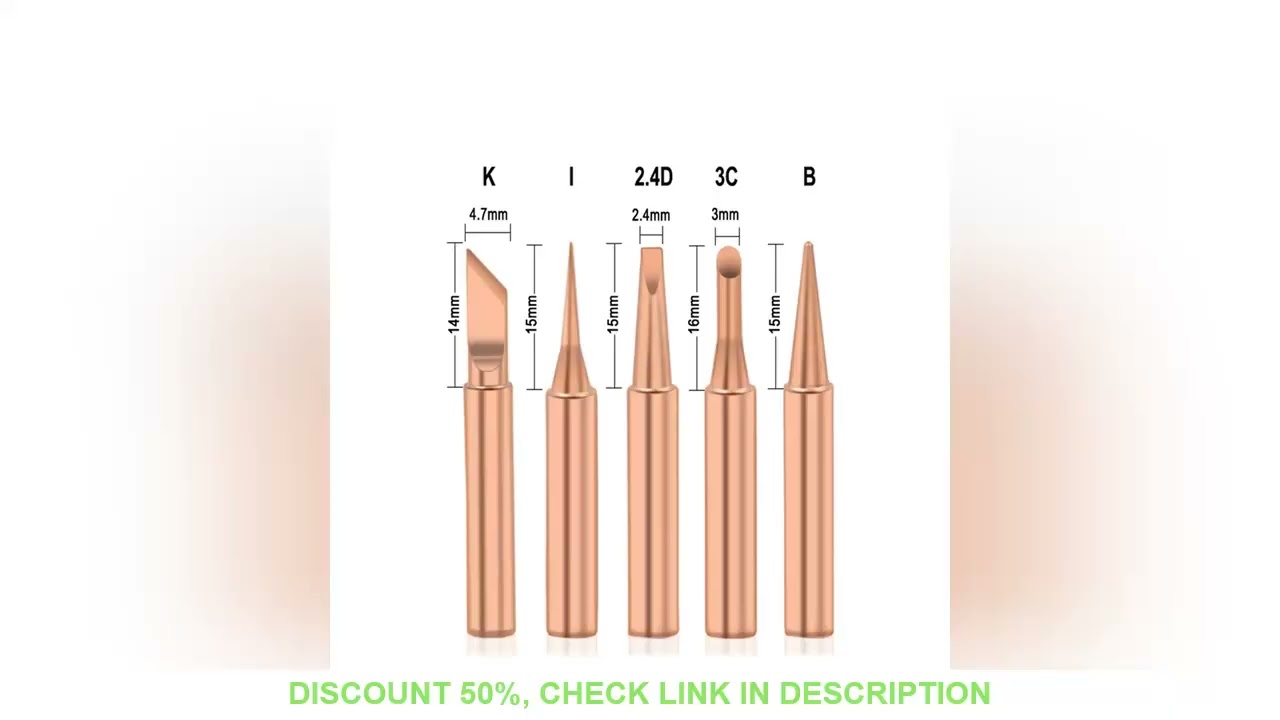 5Pcs 900M Solder Iron Station Tool Sharp Soldering Iron Head Set Inside Hot Bare Electric Soldering