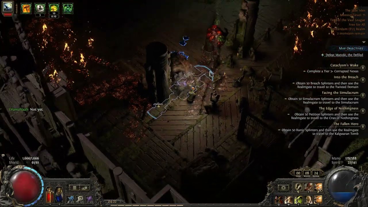 PoE 2 Jade Isles map Manoki the Fevered boss bug / softlock