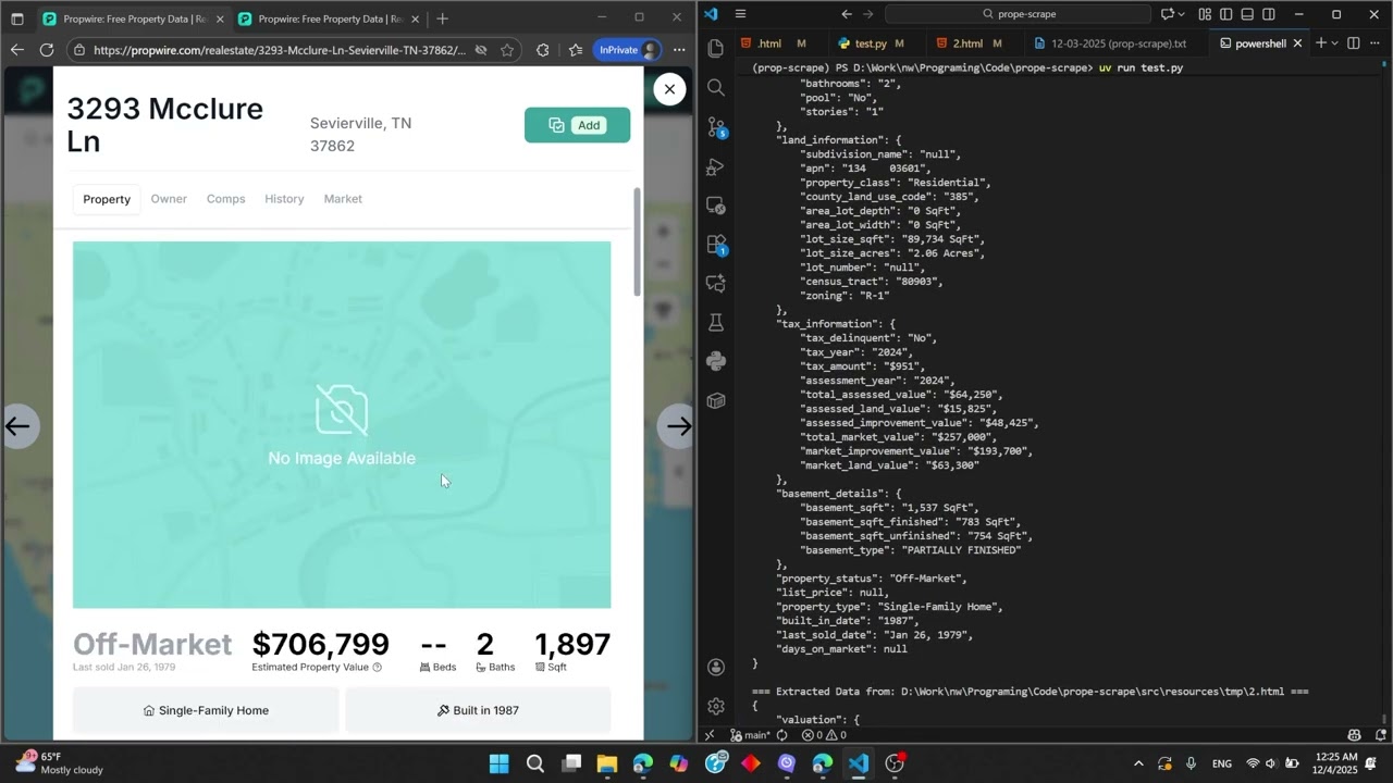 Vid Rep 12 3 2025 prop scrape