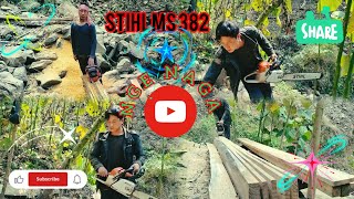 Wood Work Amazing Cutting Skills Stihl Ms382