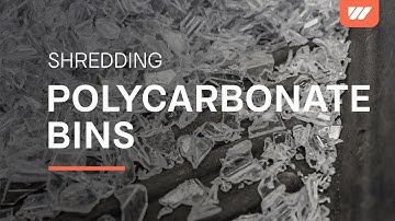 Polycarbonate bins shredded with a WEIMA WLK 15
