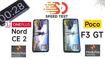 OnePlus Nord CE 2 vs Poco F3 GT Speedtest Comparison Dimensity 900 vs 1200 🔥🔥🔥#oneplus #poco