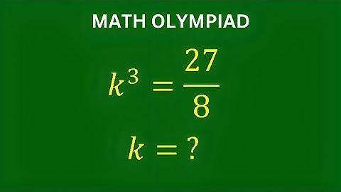 A Very Nice Math Olympiad Problem | Solve for k? | Algebra Equation