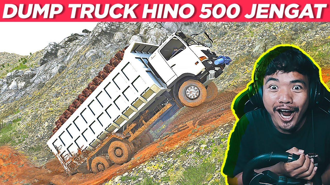 JENGAT BOS!! PENGIRIMAN SAWIT DI GUNUNG BERUJUNG MAUT TRUK HINO MASUK JURANG - MUDRUNNER