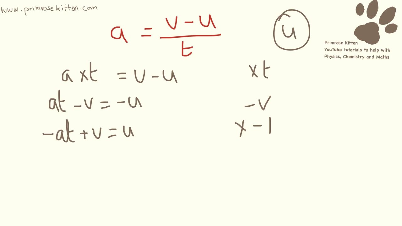 Rearranging Equations For Gcse Physics Youtube