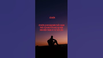 Những câu nói hay về 2 từ cô đơn p17