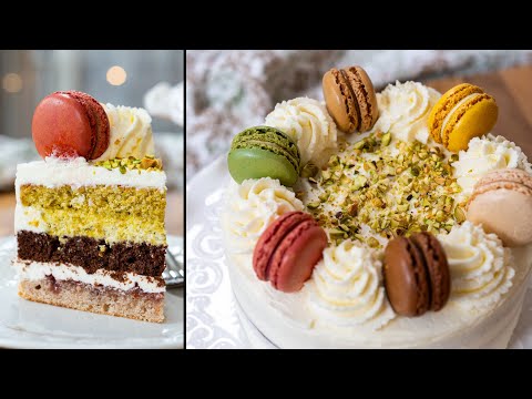 Этого Торта НЕТ на Ютуб☝️ Итальянский Торт Клубника-Фисташка-Шоколад | Italian Spumoni Cake