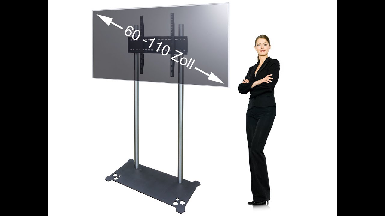 Groß TV Ständer mit Rollen 75 85 100 Zoll TV Standfuß Höhenverstellbar  UNIVERSAL