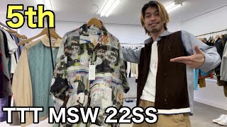 【最速】TTT MSW 22SS 5th！ニット&半袖シャツ！前見頃のニット切り替えが配色かわいい！今すぐ着れます。グラフィカルな半袖シャツもグッド！！