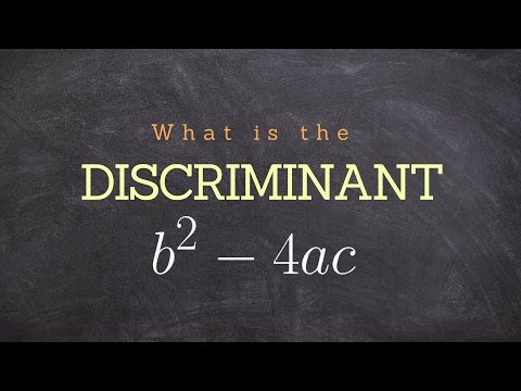 فيديو: ما هي الصيغة B 2 4ac؟