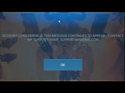 #myWRtip2021 | How to fix War Robots Account Load Error (FOR STEAM/ PC PLAYERS ONLY)