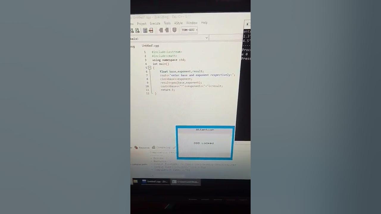 compute power using pow() function c++ program - YouTube