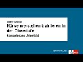 Video-Tutorial: Hörsehverstehen trainieren in der Oberstufe - Kompetenzen Unterricht