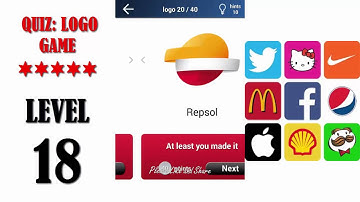 Quiz: Logo Game Level 18 - All Answers - Walkthrough ( By Lemmings at work )