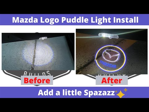 LED Puddle Light Install | Door Projector w/ Mazda Emblem |  Modified 2014 Mazda 6