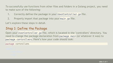 How to Use Functions from Other Directories in Golang