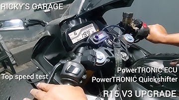 R15 V3 UPGRADE Top speed test | PowerTRONIC ECU | PowerTRONIC Quickshifter