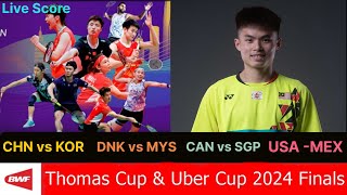 TotalEnergies BWF Thomas, Uber Cup Finals 2024 Live Score Watchalong. China vs Korea, Malaysia/DNM