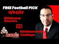 Free Football Pick Oklahoma Sooners vs Oklahoma State Cowboys , 11/4/2023 College Football