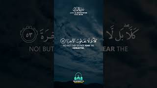 Heart Melting Recitation - Surah Al-Muddaththir Verse 49-56 #quran #quranrecitation #shorts