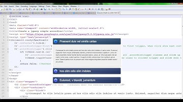 Create a jquery simple accordion