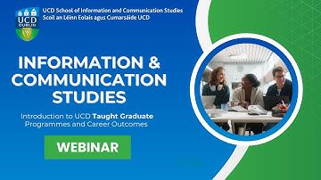 Information and Communication Studies | Taught Graduate Masters Degrees Webinar | April 2025