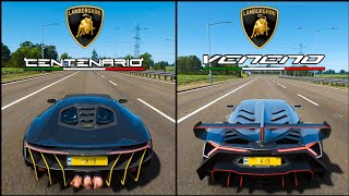 Forza Horizon 4 | Lamborghini Centenario VS Veneno - DRAG RACE, TOP SPEED & BRAKE TEST!