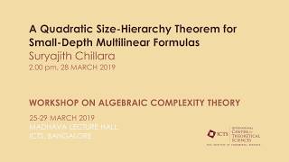 A Quadratic Size-Hierarchy Theorem for Small-Depth Multilinear by Suryajith Chillara