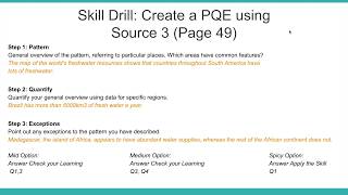 Humanities Skills - Creating a PQE