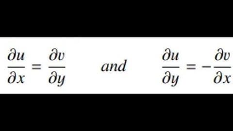 The Cauchy-Riemann Equations