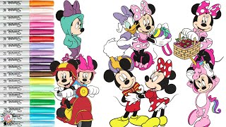 Disney Minnie Mouse Coloring Book Pages Minnie Mickey Daisy Selfie Fun Scooter Time