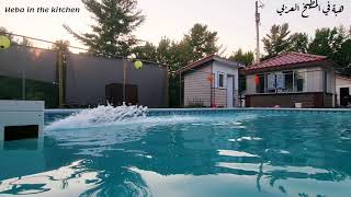 relaxing waterfall sounds dor sleep in the swimming pool canada صوت شلال بحر الماء في المسبح كندا