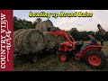 Getting the Round Bales off the Hay Field and We Got Round Bale Feeders for the Cows and Sheep