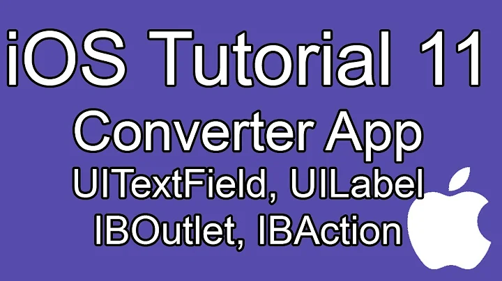 iOS tutorial- Part 11- Converter App UITextField, UILabel, IBOutlet, IBAction